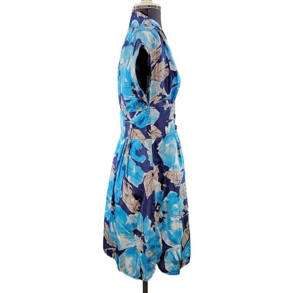 Nanette Lepore Silk Fit & Flare Dress Sz 4 - Picture 2 of 13